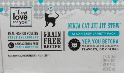 I and Love and You® Ninja Cat Jiu Jit Stew™ Wet Cat Food Variety Pack Perspective: left