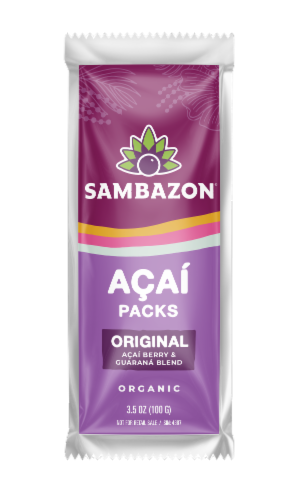 Sambazon® Organic Original Acai Blend Superfruit Pack Perspective: left