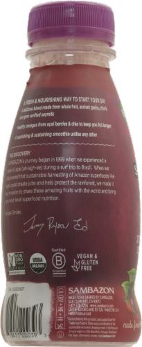 Sambazon Organic Blended Breakfast Smoothie Perspective: left
