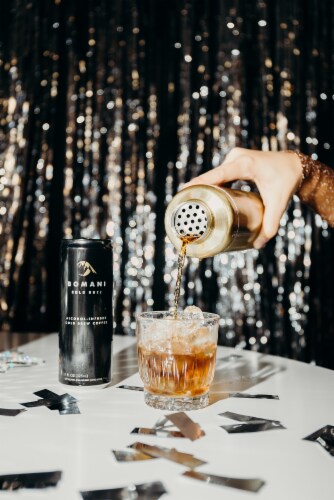 Bomani Cold Buzz Original Alcohol Infused Cold Brew Hard Coffee Perspective: left