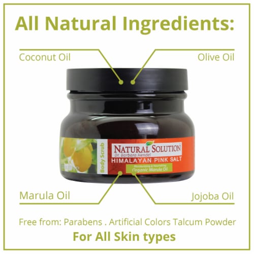 Natural Solution Body Scrub, Moisturizes with Organic Marula Oil - 12.3 oz Perspective: left