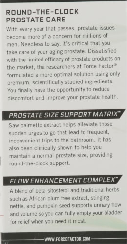 Force Factor® Prostate Supplement Softgels Perspective: left