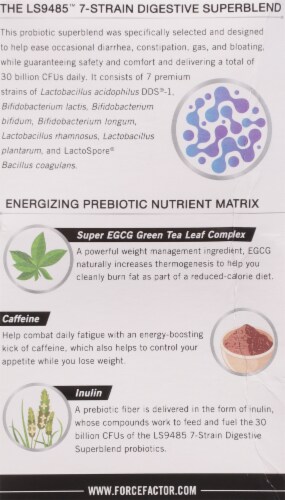 Force Factor® ProbioSlim® Extra Strength Probiotic Capsules Perspective: left