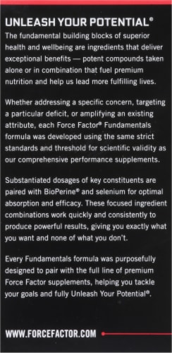Force Factor® Black Maca 500mg Capsules Perspective: left