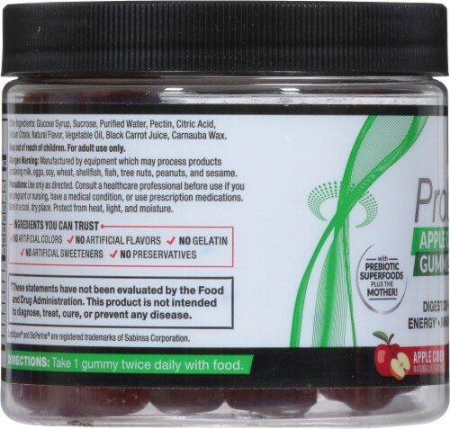 Force Factor® ProbioSlim Apple Cider Vinegar Gummies Perspective: left