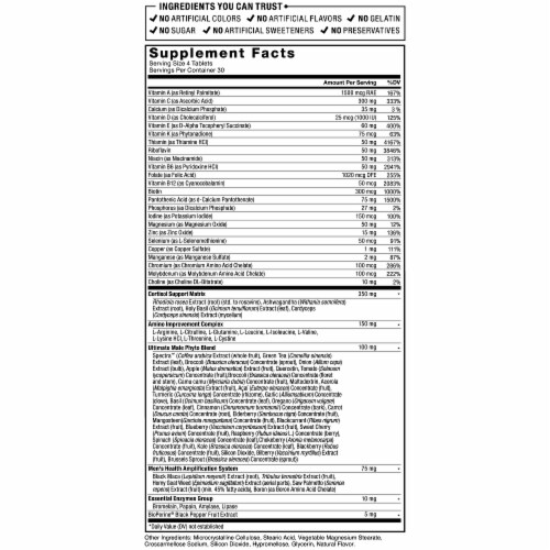 Force Factor Test X180 Multivitamin, Testosterone Booster + Multivitamin Perspective: left