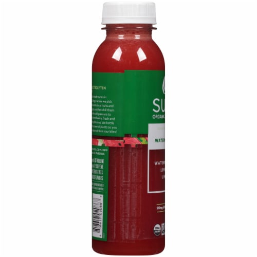 Suja Organic Watermelon Lemon Lime Blend Fruit Juice Perspective: left