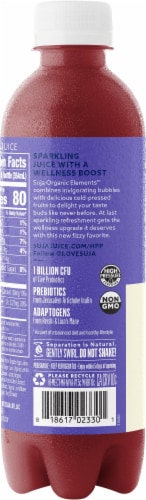 Suja® Sparkling Blueberry Ginger Cold-Pressed Juice Perspective: left