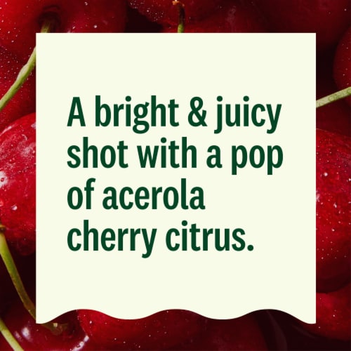 Suja Organic Immunity Cherry Citrus Shot Perspective: left
