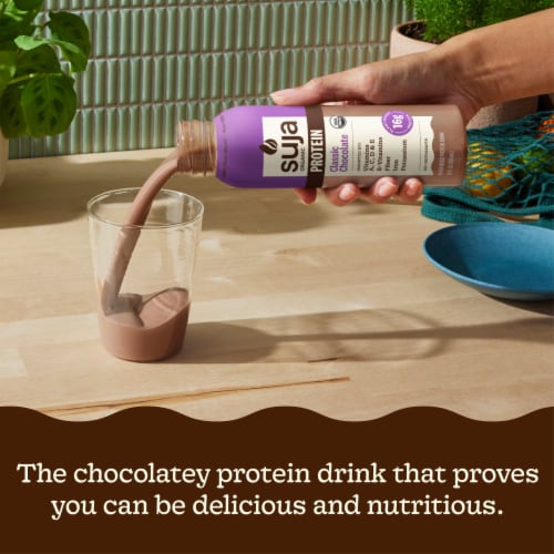 Suja Organic Classic Chocolate Protein Shake Perspective: left