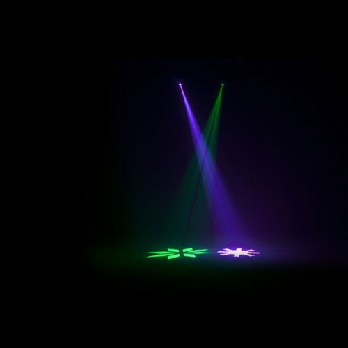 ADJ Pocket Pro Pak DJ LED Moving Stage Lighting Heads Set with F4 PAR Padded Bag Perspective: left