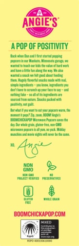 Angie's® Boom Chicka Pop Gluten Free Sea Salt Microwave Popcorn Perspective: left