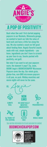 Angie's® Boom Chicka Pop Gluten Free Lightly Sweet Kettle Corn Microwave Popcorn Perspective: left