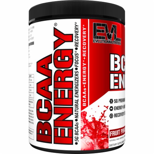 Evlution Nutrition® BCAA Energy® Fruit Punch Flavor Dietary Supplement Powder Perspective: left