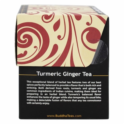 Buddha Teas® Organic Turmeric Ginger Tea Perspective: left