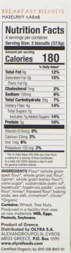 Olyra Hazelnut Carob Breakfast Bars Perspective: left