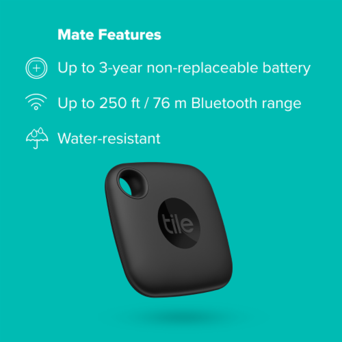 Tile Mate Item Tracker - Black Perspective: left