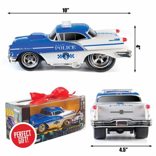 Top Race Modern Police Car RC with Lights & Siren | Kids Toy Car Perspective: left