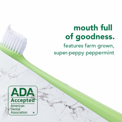 Hello Farm Grown Mint Naturally Whitening Fluoride Toothpaste Perspective: left