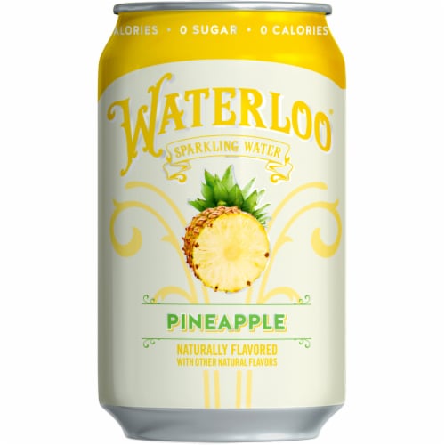 Waterloo Pineapple Sparkling Water Perspective: left