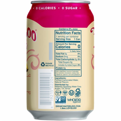 Waterloo Tropical Fruit Sparkling Water - 8pk / 12 fl oz Cans Perspective: left