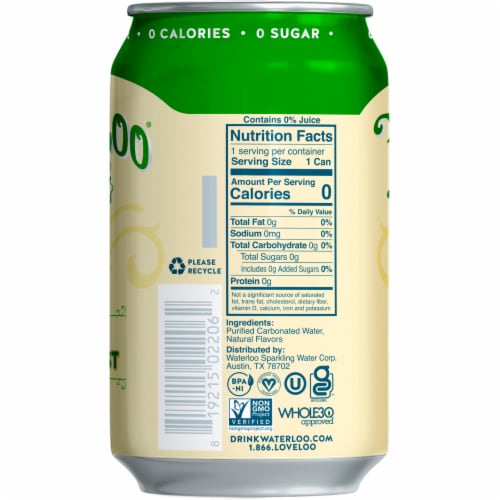 Waterloo® Ginger Citrus Twist Sparkling Water Perspective: left