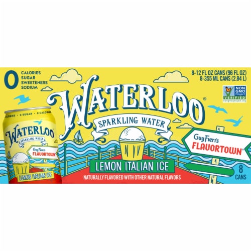 Waterloo® Lemon Italian Ice Sparkling Water Perspective: left