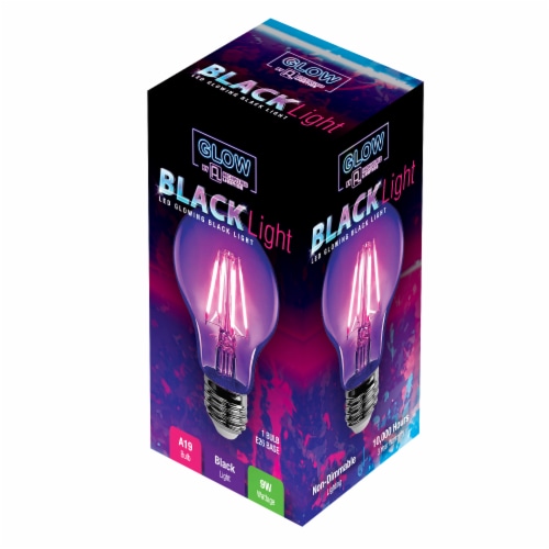 Glow A19 Black Light Bulb Perspective: left
