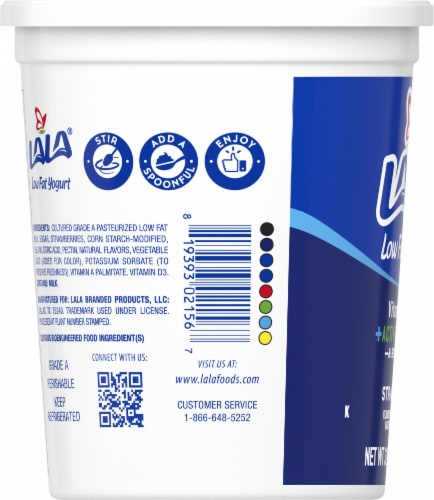 LALA® Low Fat Strawberry Blended Yogurt Perspective: left