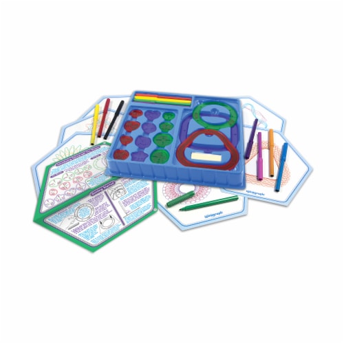 Spirograph Fun Shapes Set - Red Perspective: left