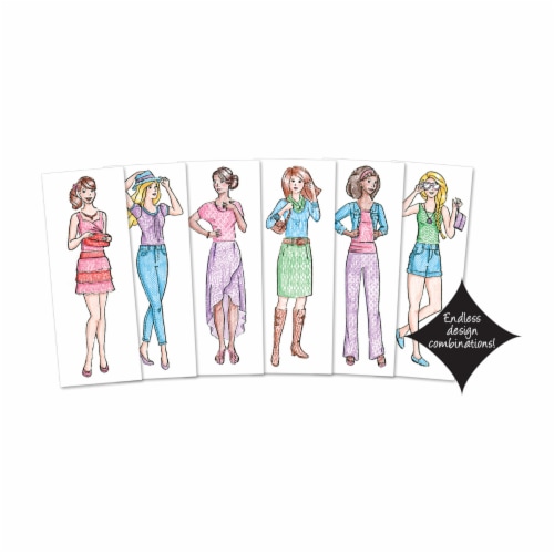 Fashion Plates Classic Styles Mix & Match Fashion Drawing Set Perspective: left