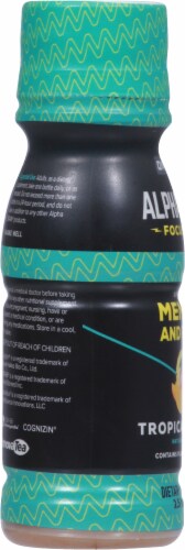 Onnit Alpha Brain Tropical Flavor Focus Shot Perspective: left
