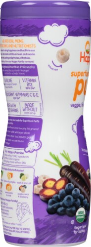 Happy Baby® Organics Superfood Puffs Purple Carrot & Blueberry Grain Snack Perspective: left