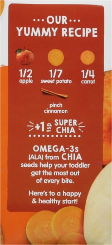 Happy Tot® Organics Super Foods Apple Sweet Potato Carrot Baby Food Pouches Perspective: left