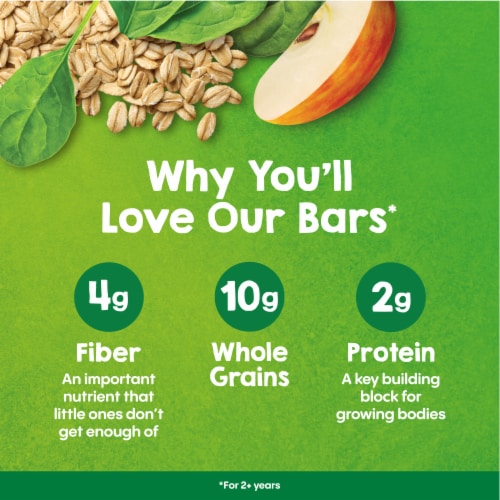 Happy Tot Fiber & Protein Gluten Free Oat Bar Organic Apples