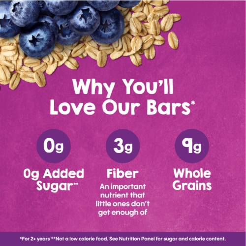 Happy Tot Super Foods Gluten Free Oat Bar Organic Blueberries & Oatmeal Box Perspective: left