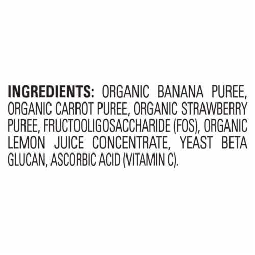 Happy Tot Super Bellies Stage 4 Immune+Digestive Support Bananas Carrots Strawberries Pouch Perspective: left