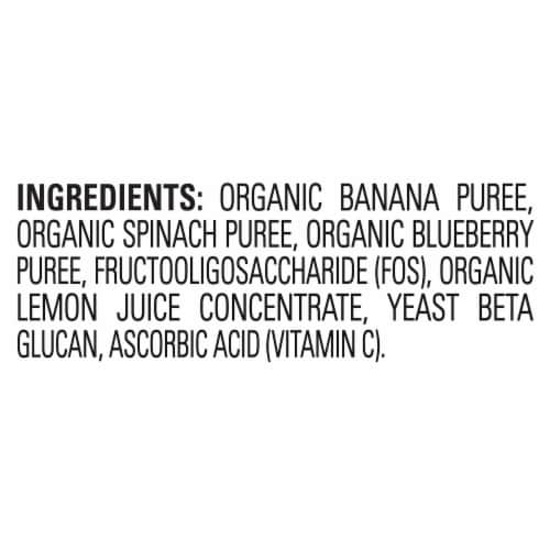 Happy Tot Super Bellies Stage 4 Immune + Digestive Support Bananas Spinach & Blueberries Pouch Perspective: left