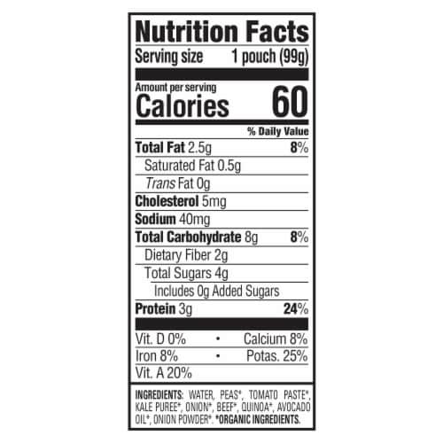 Happy Baby® Organics Savory Blends, Beef, Vegetables & Quinoa Stew Pouch Perspective: left