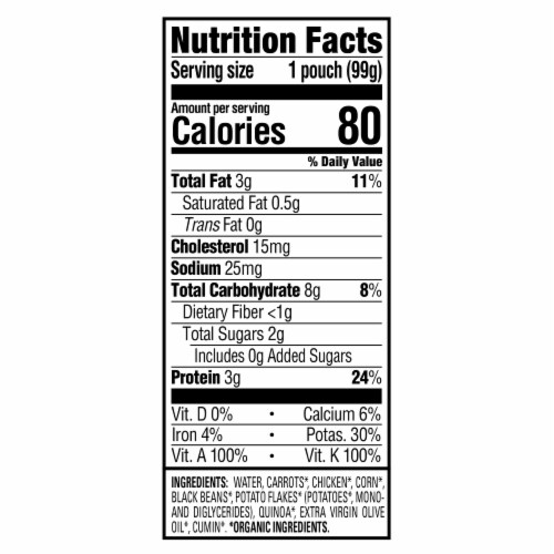 Happy Baby® Organics Savory Blends, Chicken, Vegetables & Quinoa Fiesta Pouch Perspective: left