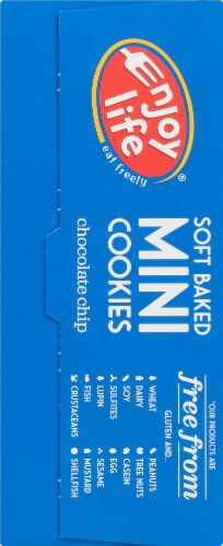 Enjoy Life Gluten-Free Soft Baked Mini Chocolate Chip Cookies 6 Count Perspective: left