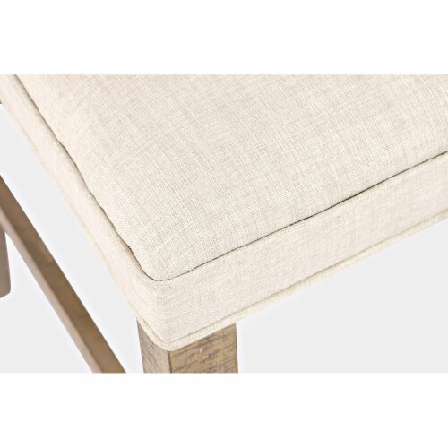 Carlyle Crossing Distressed Pine Upholstered Stool (Set Of 2) Perspective: left