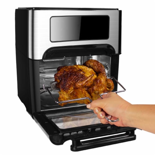 GoWISE USA 12.7 QT Air Fryer Oven Select, Black/Silver Perspective: left