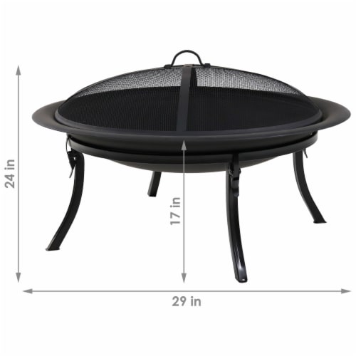 Fred Meyer - Sunnydaze 29" Fire Pit Steel Folding Fire ...