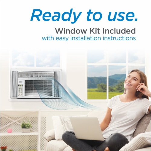 BLACK+DECKER® 6000 BTU Window Air Conditioner with Remote Perspective: left