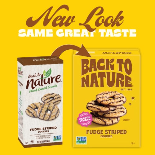 Back to Nature Fudge Striped Cookies Perspective: left