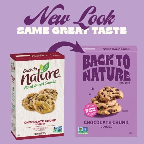 Back to Nature Chocolate Chunk Cookies Perspective: left