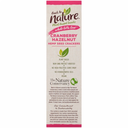 Back to Nature Whole Lotta Love Cranberry Hazelnut Crackers Perspective: left