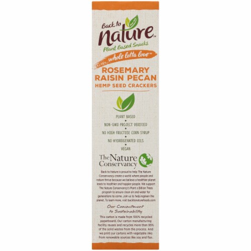Back to Nature Whole Lotta Love Rosemary Raisin Pecan Crackers Perspective: left