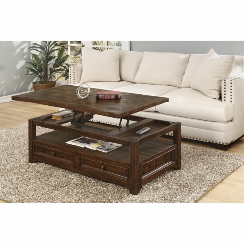 Martin Svensson Home Lisbon Solid Wood Two Drawer Lift Top Coffee